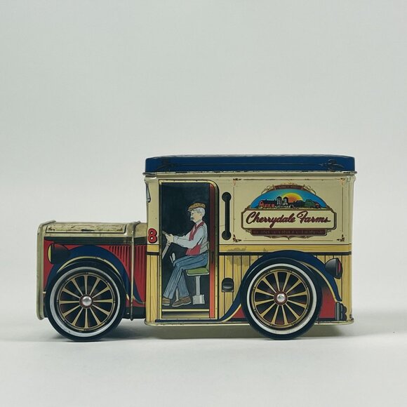 Vintage Cherrydale Farms Tin Truck Bank Collectible Promo Vehicle - Picture 1 of 10